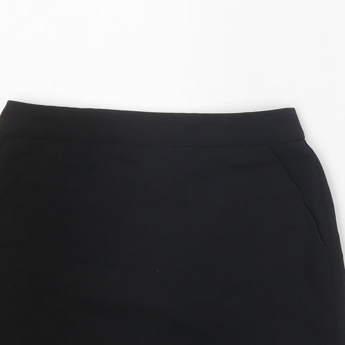 New Look Girls Black Polyester Mini Skirt Size 11 Years Regular Zip