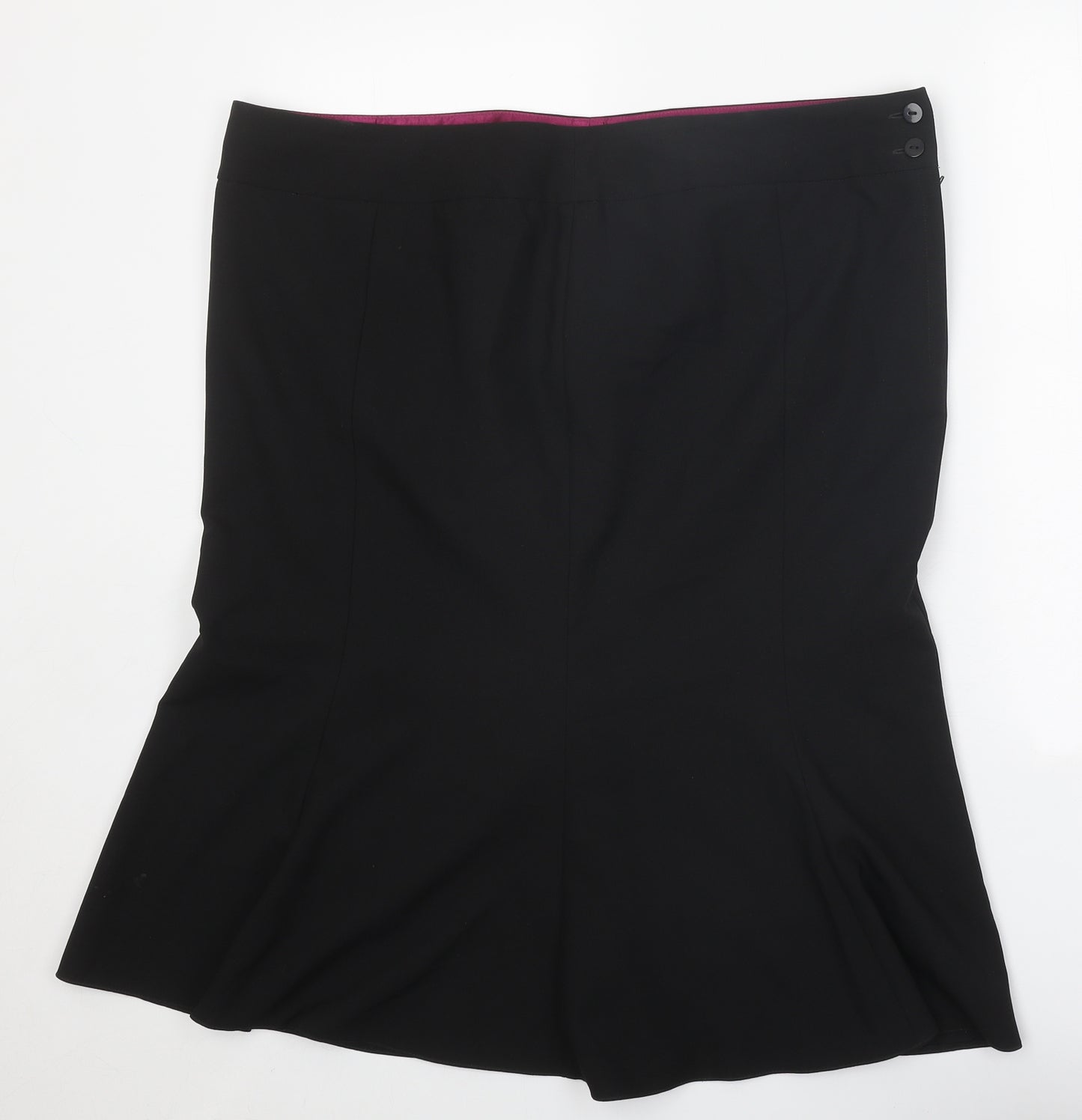 Evans Womens Black Polyester Trumpet Skirt Size 20 Zip