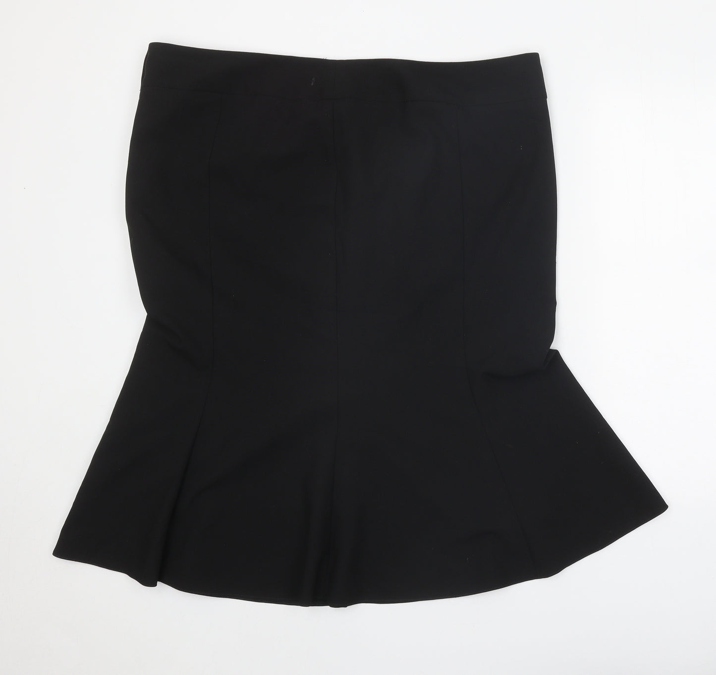 Evans Womens Black Polyester Trumpet Skirt Size 20 Zip
