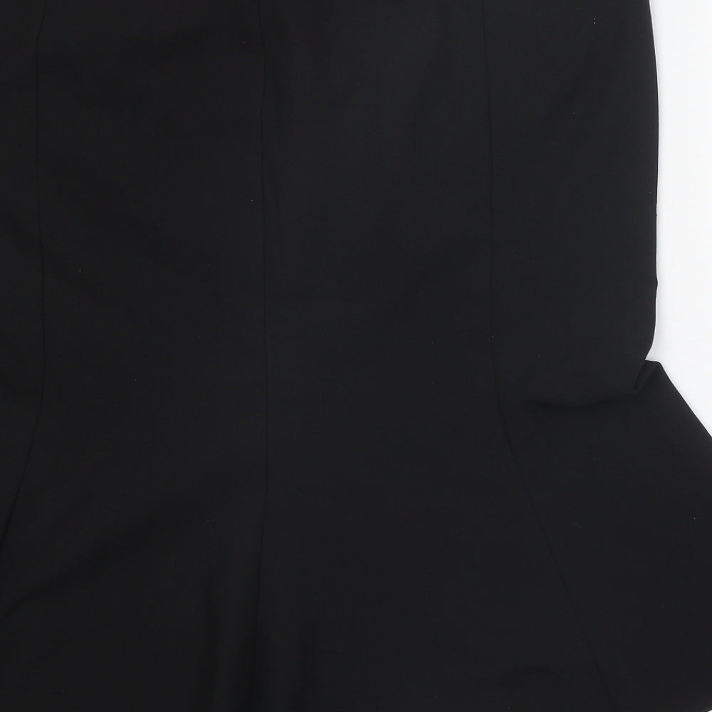 Evans Womens Black Polyester Trumpet Skirt Size 20 Zip
