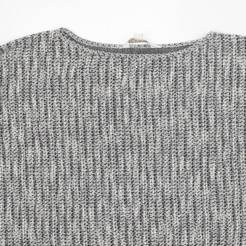 Apricot Womens Grey Round Neck Polyester Pullover Jumper Size 10