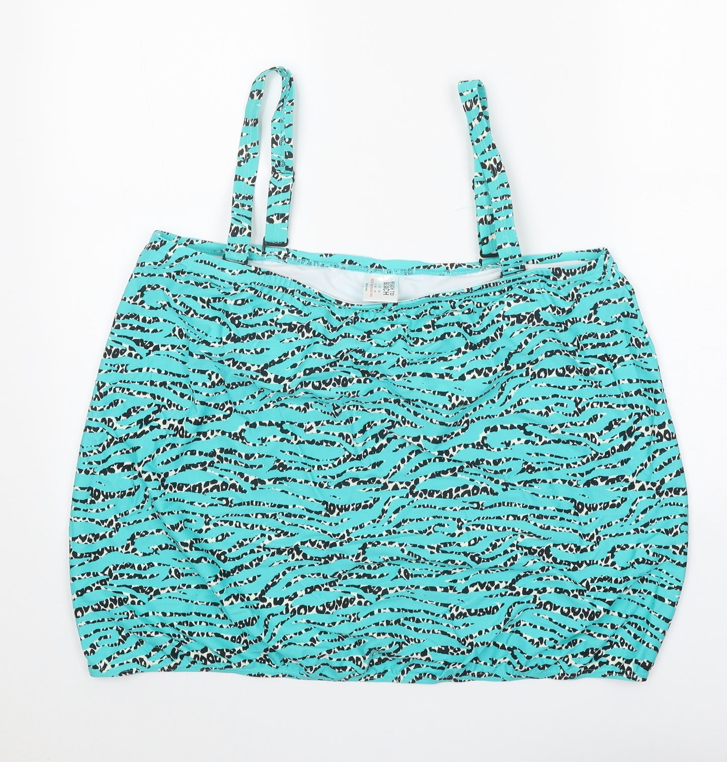 JD Williams Womens Blue Geometric Nylon Top Size 20
