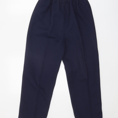 Preworn Womens Blue Polyester Trousers Size 14 Regular