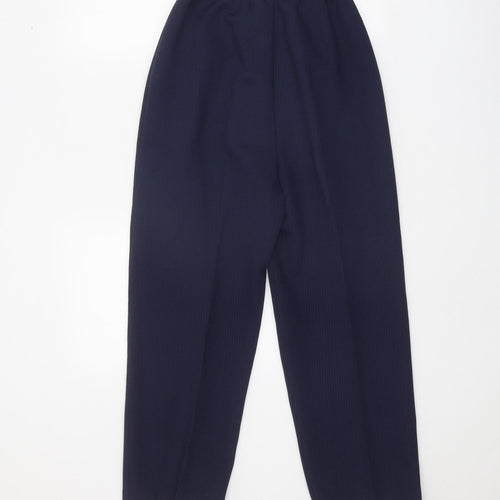 Preworn Womens Blue Polyester Trousers Size 14 Regular