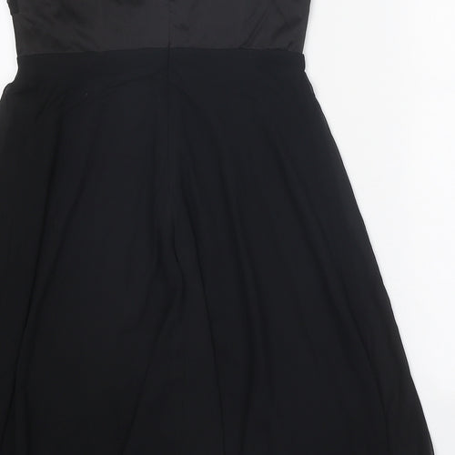 Elise Ryan Womens Black Cotton Bodycon Size 10 Sweetheart Pullover