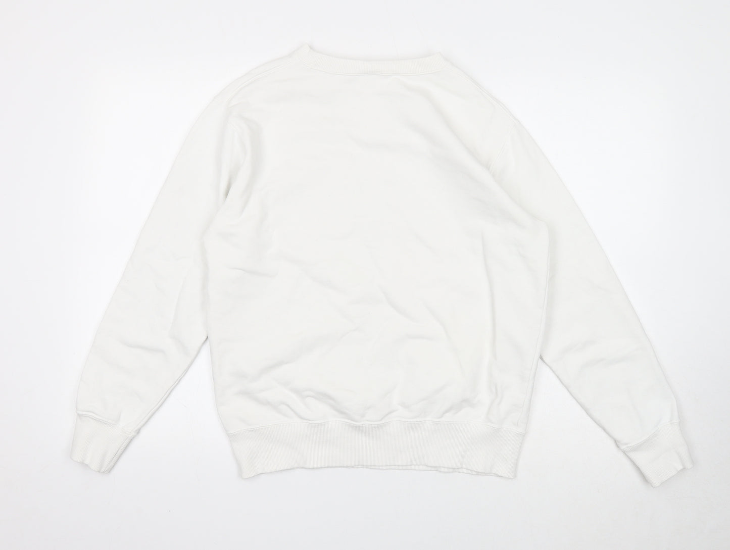 Champion Womens White Cotton Pullover Sweatshirt Size M Pullover