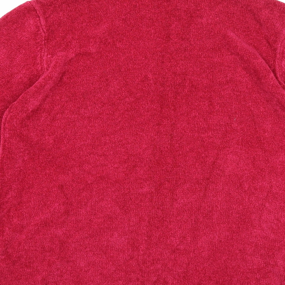 Marks and Spencer Womens Pink V-Neck Viscose Pullover Jumper Size 12