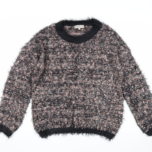 Marks and Spencer Womens Multicoloured Round Neck Acrylic Pullover Jumper Size 16
