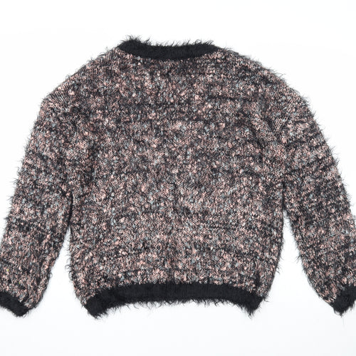 Marks and Spencer Womens Multicoloured Round Neck Acrylic Pullover Jumper Size 16