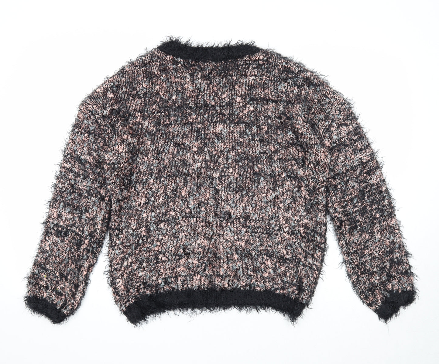 Marks and Spencer Womens Multicoloured Round Neck Acrylic Pullover Jumper Size 16