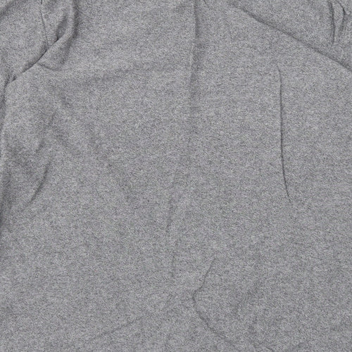 H&M Womens Grey Round Neck Cotton Pullover Jumper Size M