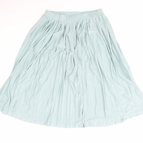 Atmosphere Womens Blue Polyester Pleated Skirt Size 12