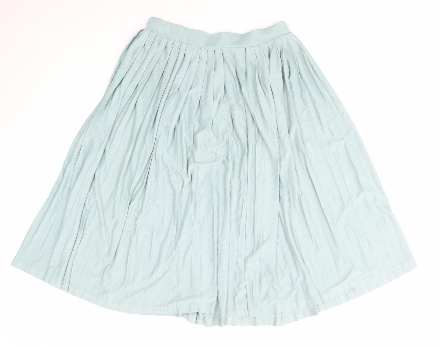 Atmosphere Womens Blue Polyester Pleated Skirt Size 12