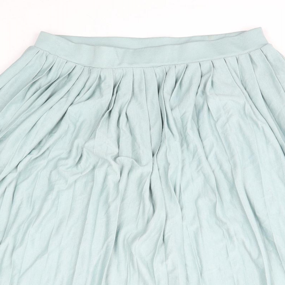 Atmosphere Womens Blue Polyester Pleated Skirt Size 12