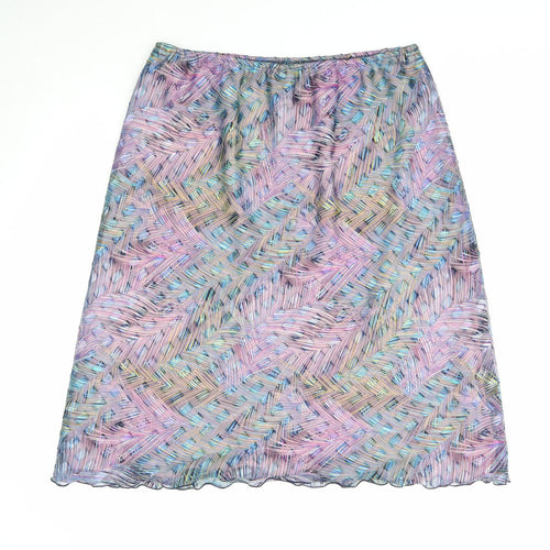 Seven Womens Multicoloured Geometric Polyester Swing Skirt Size 8