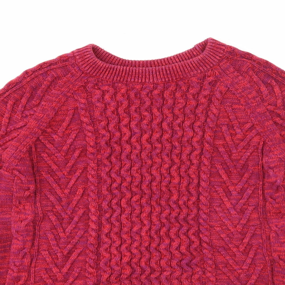 Gap Womens Pink Round Neck Cotton Pullover Jumper Size XL