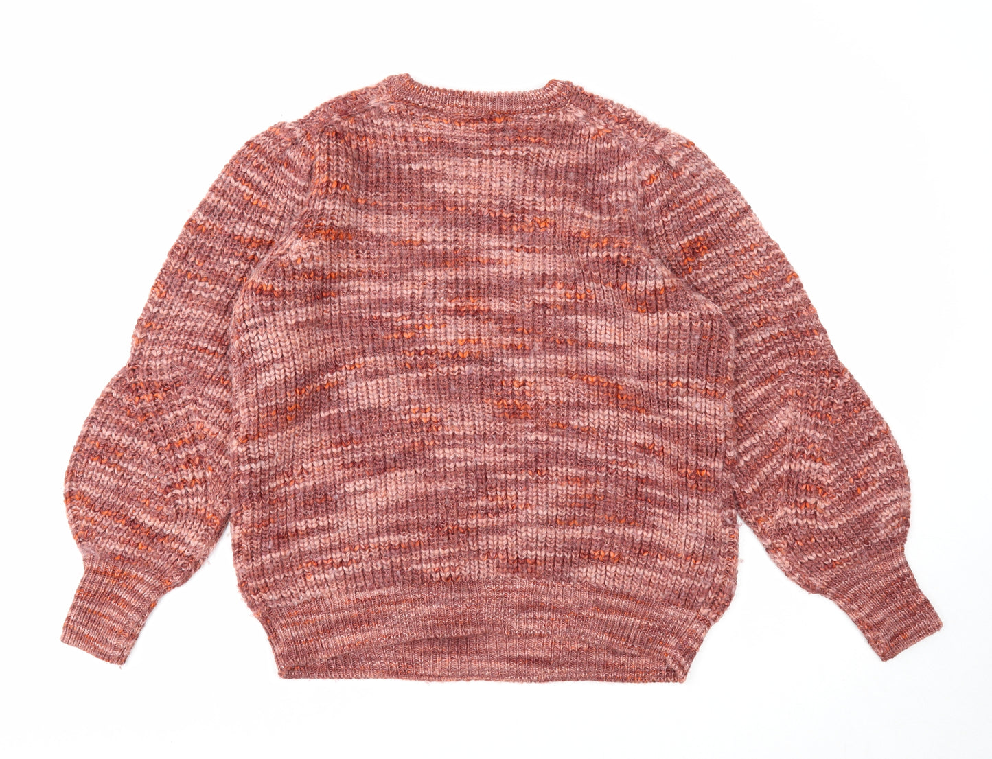 Per Una Womens Multicoloured Round Neck Acrylic Pullover Jumper Size 12