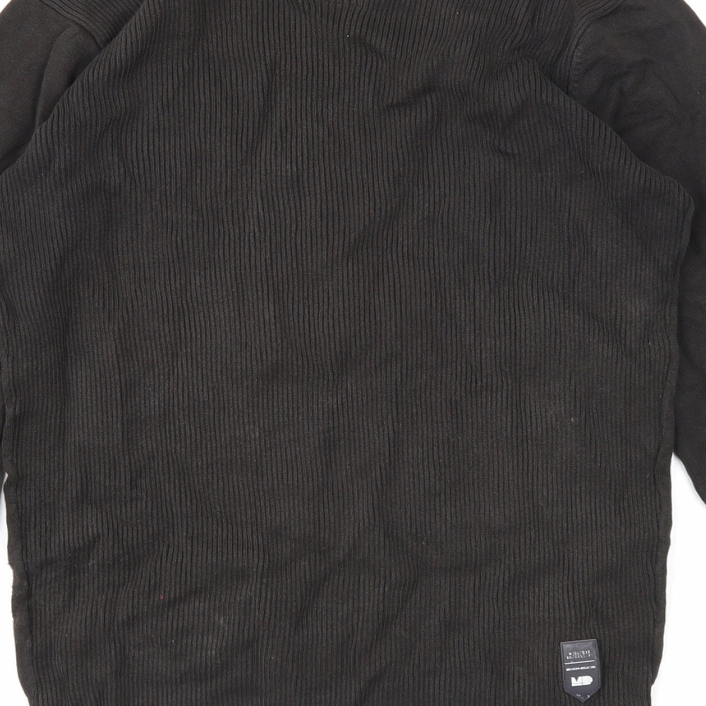 Mckenzie Denim Mens Black Round Neck Acrylic Pullover Jumper Size S Long Sleeve