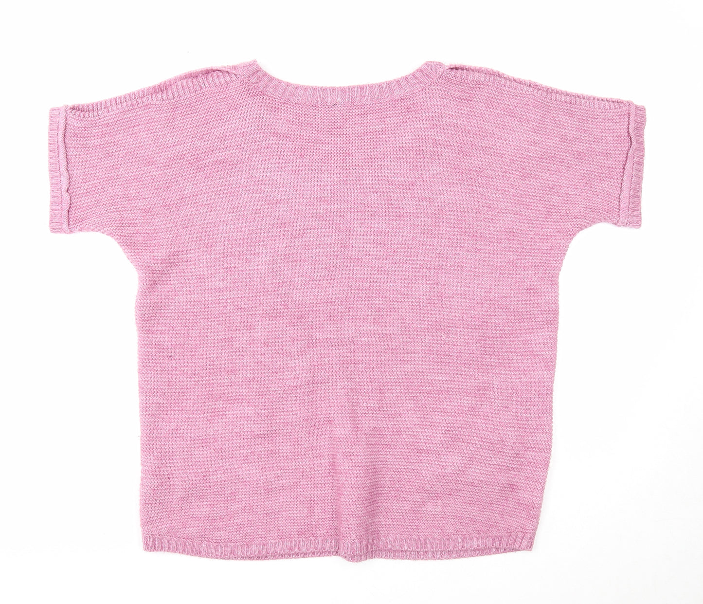 Twist Womens Purple Scoop Neck Acrylic Pullover Jumper Size 14