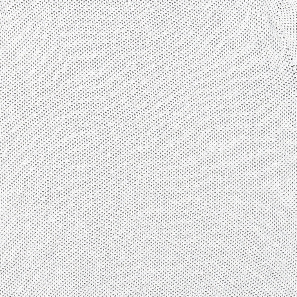 NEXT Mens Grey Geometric Cotton T-Shirt Size XL Round Neck