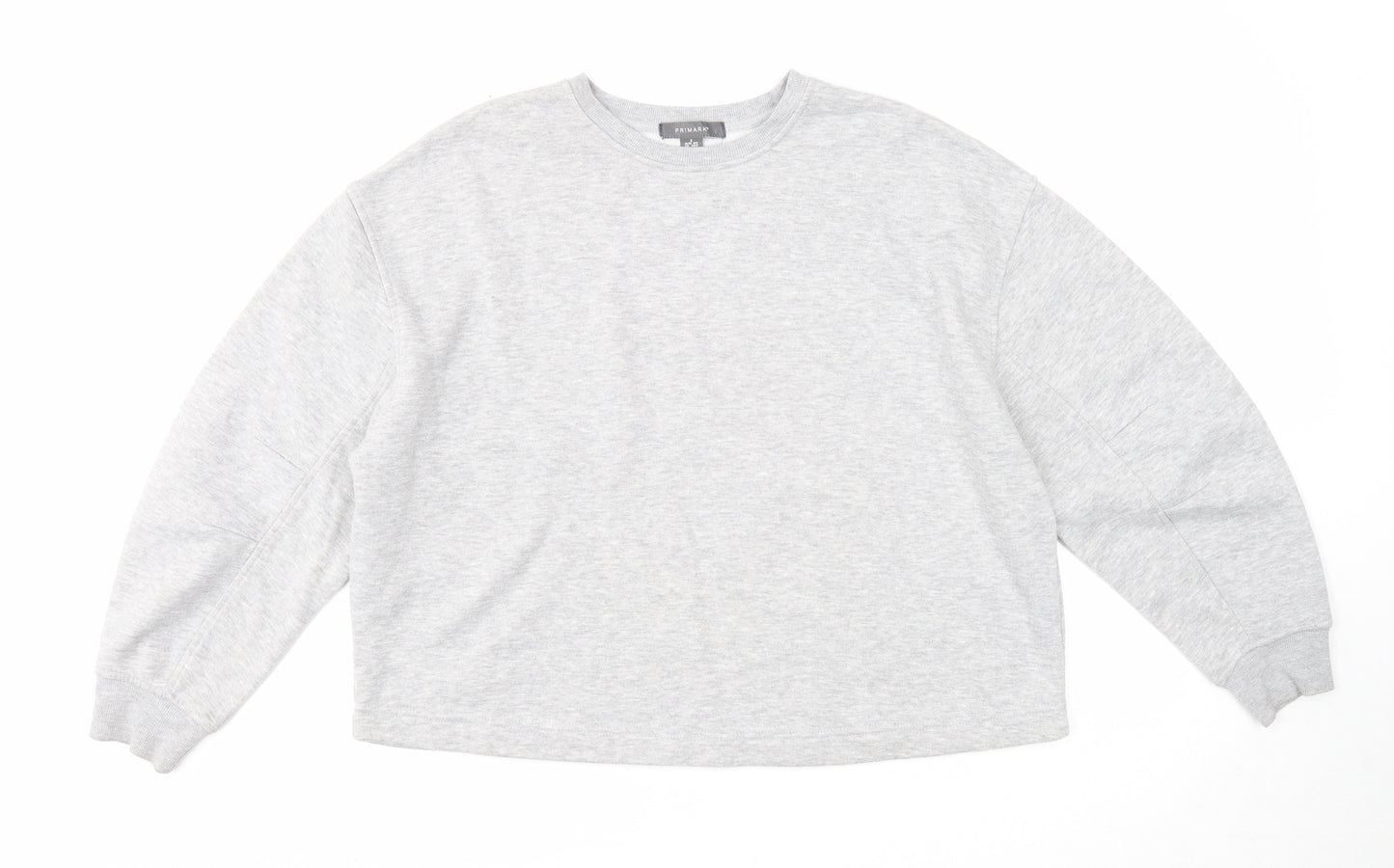 Primark Womens Grey Cotton Pullover Sweatshirt Size 10 Pullover