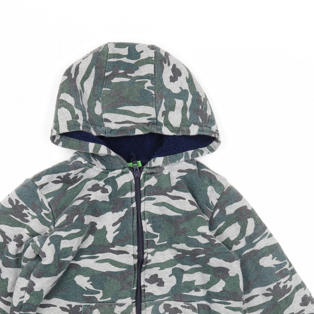 Mountain Warehouse Boys Multicoloured Camouflage Jacket Size 11-12 Years Zip