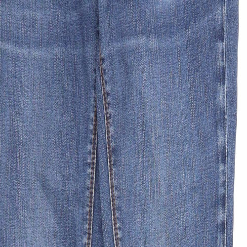 Superdry Womens Blue Cotton Skinny Jeans Size 26 in Slim Zip