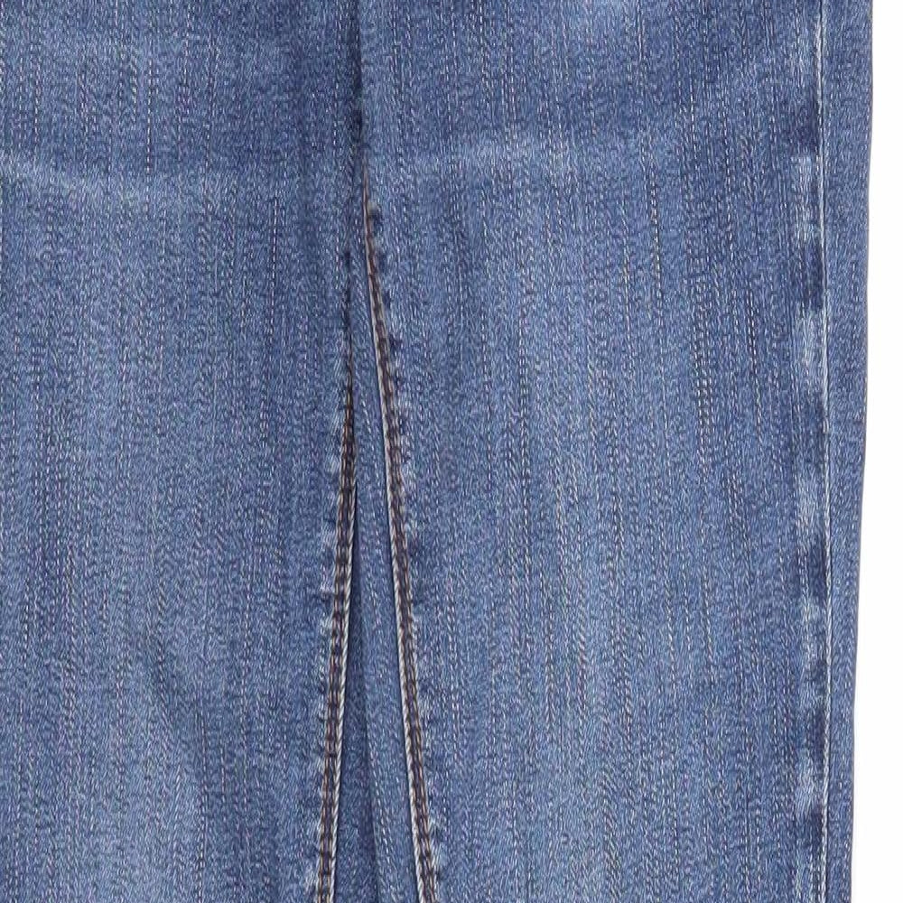 Superdry Womens Blue Cotton Skinny Jeans Size 26 in Slim Zip