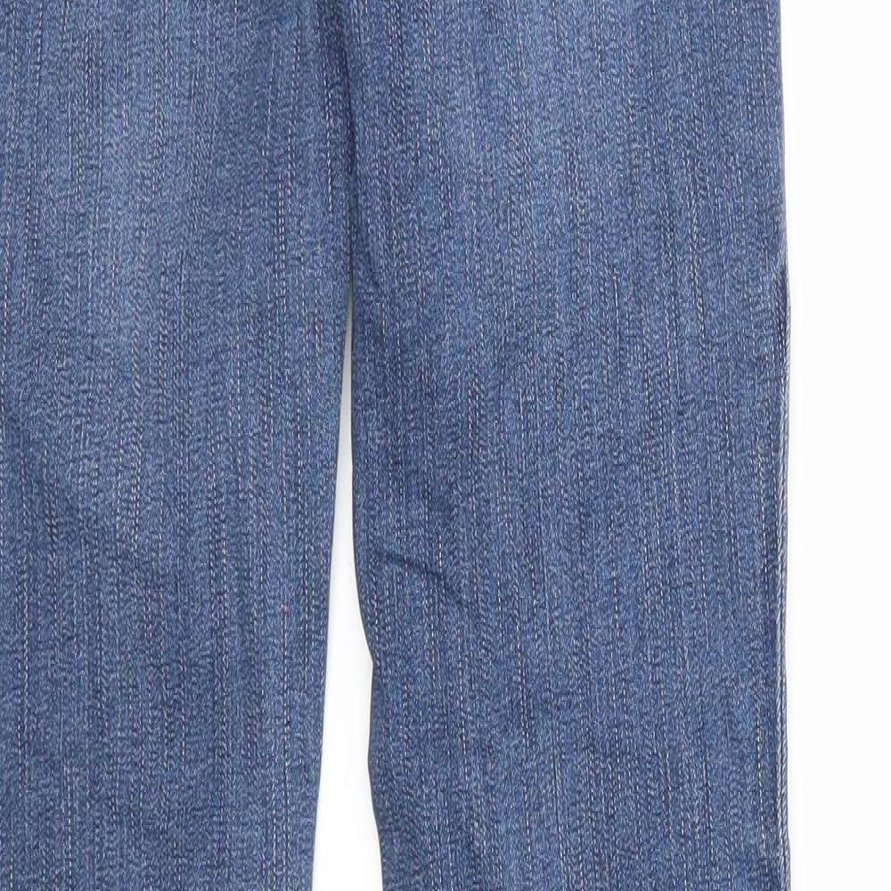 Superdry Womens Blue Cotton Skinny Jeans Size 26 in Slim Zip