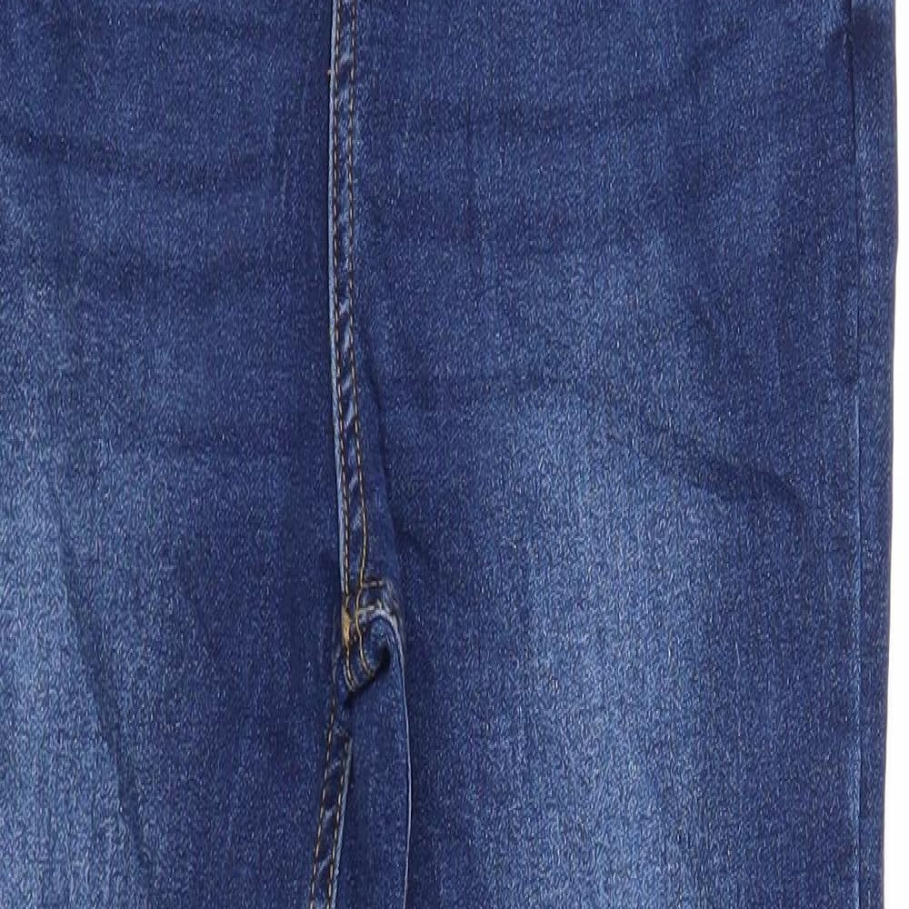Nutmeg Boys Blue Cotton Skinny Jeans Size 13-14 Years Regular Zip