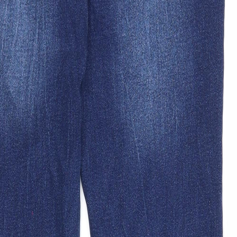Nutmeg Boys Blue Cotton Skinny Jeans Size 13-14 Years Regular Zip