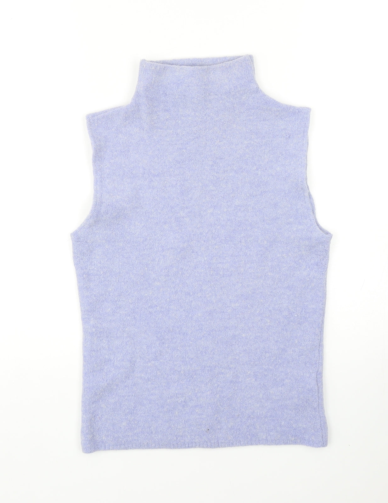 Kaliko Womens Blue High Neck Acrylic Vest Jumper Size M
