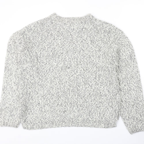 Marks and Spencer Womens Grey Round Neck Polyester Pullover Jumper Size M