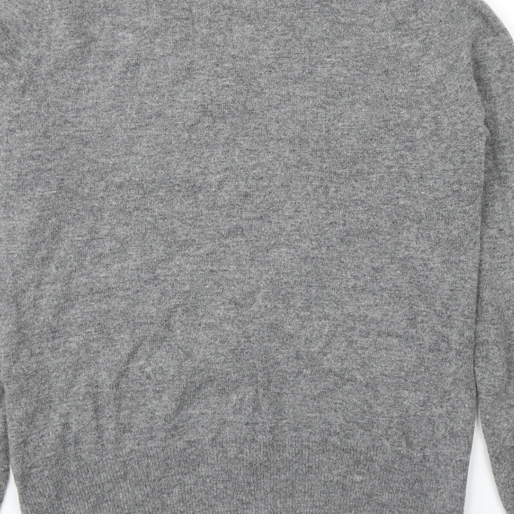 Esprit Womens Grey Round Neck Viscose Cardigan Jumper Size M