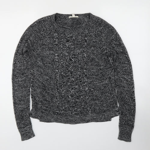 Esprit Womens Black Round Neck Acrylic Pullover Jumper Size XS