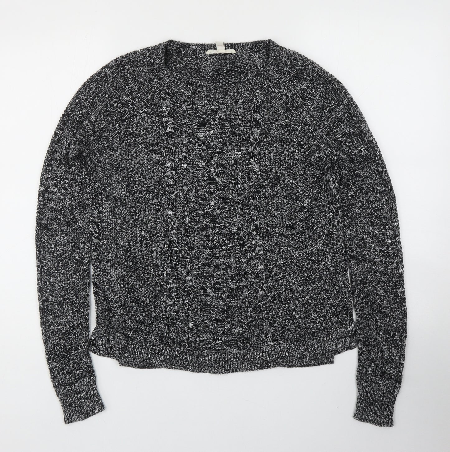 Esprit Womens Black Round Neck Acrylic Pullover Jumper Size XS