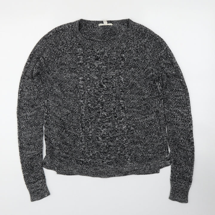 Esprit Womens Black Round Neck Acrylic Pullover Jumper Size XS