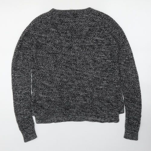 Esprit Womens Black Round Neck Acrylic Pullover Jumper Size XS