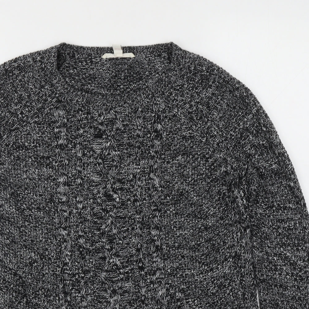 Esprit Womens Black Round Neck Acrylic Pullover Jumper Size XS