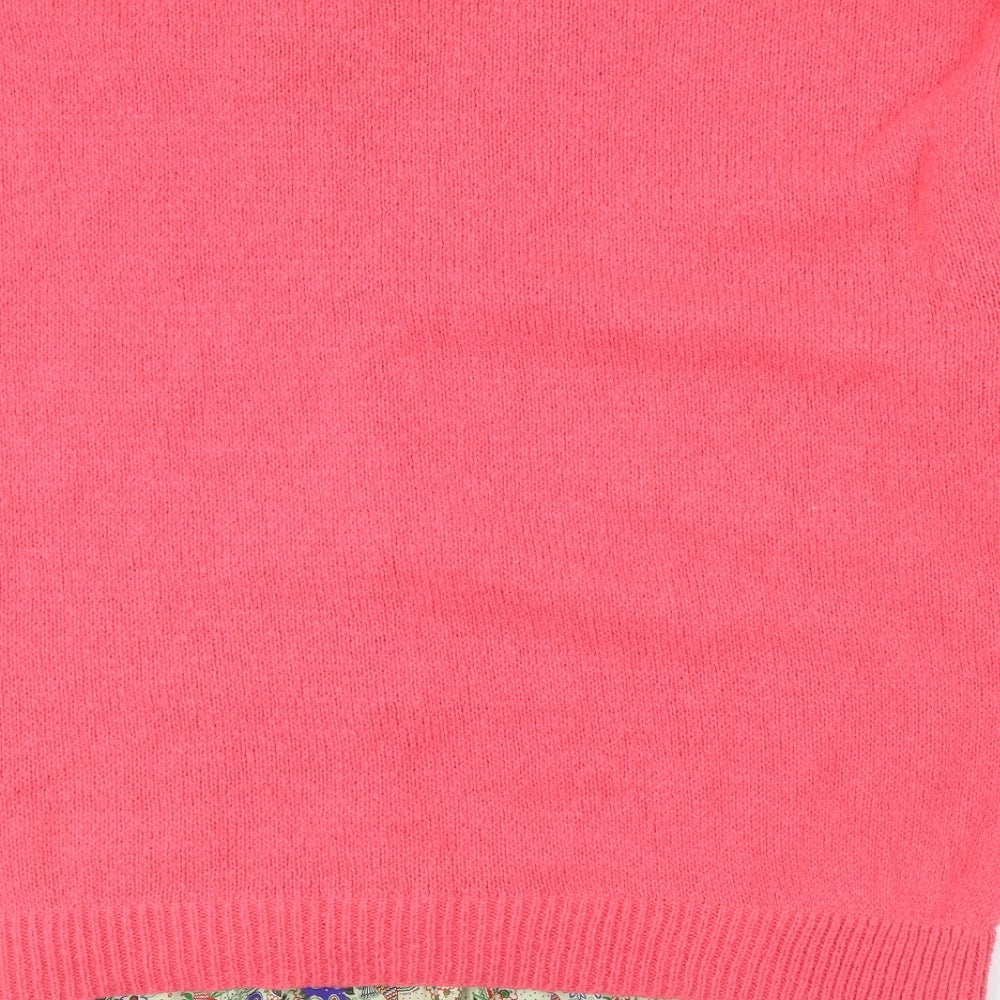 NEXT Womens Pink Collared Floral Polyester Cardigan Jumper Size 2XL - Twin Set
