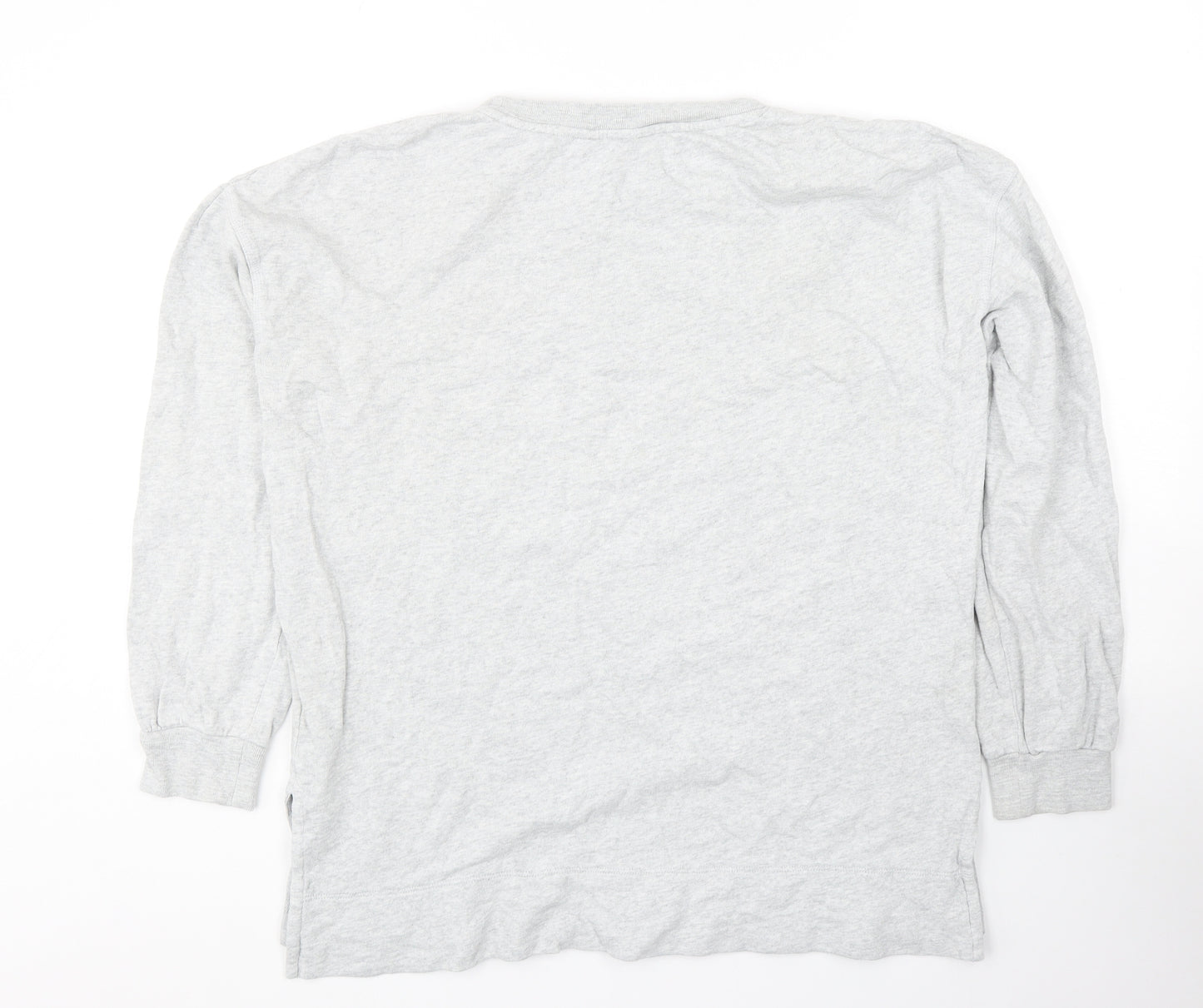 Marks and Spencer Womens Grey Cotton Pullover Sweatshirt Size 12 Pullover - Optimist