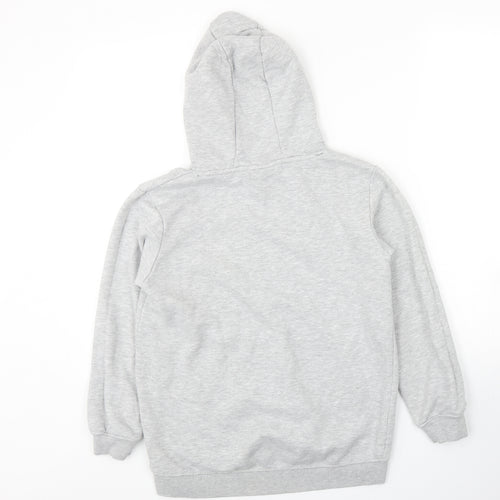 Primark Girls Grey Cotton Pullover Hoodie Size 9-10 Years Pullover