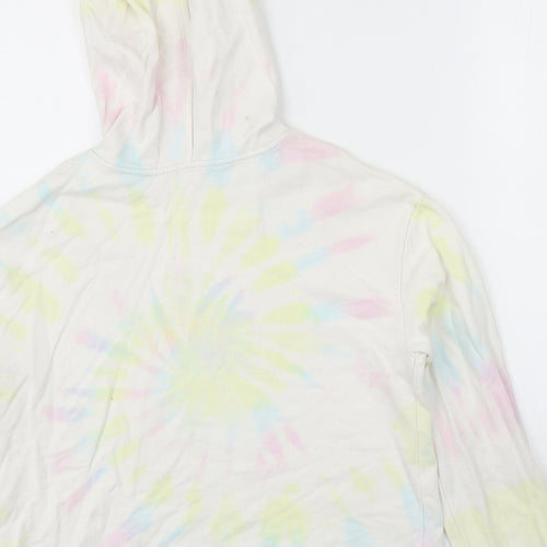 River Island Girls Multicoloured Cotton Pullover Hoodie Size 11-12 Years Pullover - Tie Dye