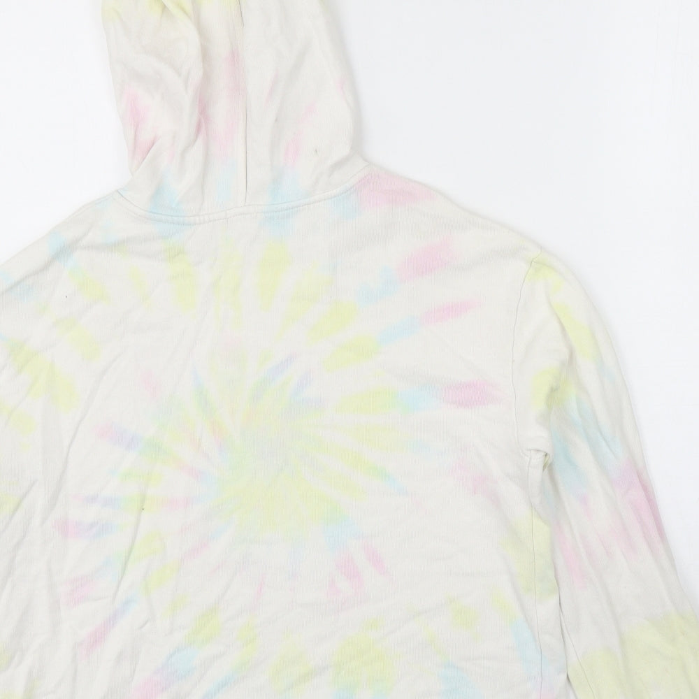 River Island Girls Multicoloured Cotton Pullover Hoodie Size 11-12 Years Pullover - Tie Dye