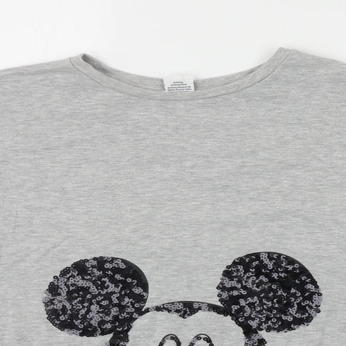 Atmosphere Womens Grey Cotton Pullover Sweatshirt Size 12 Pullover - Mickey Mouse