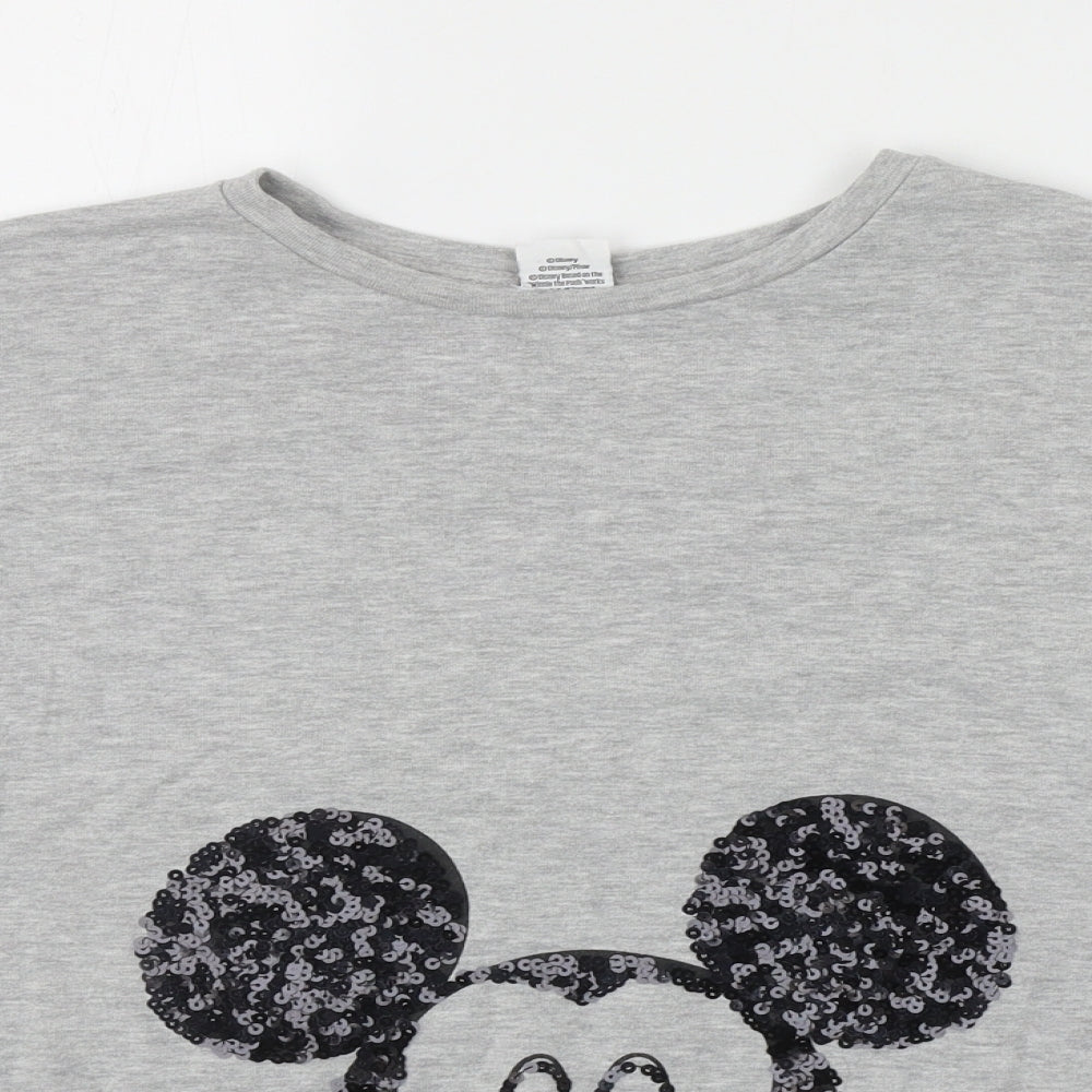 Atmosphere Womens Grey Cotton Pullover Sweatshirt Size 12 Pullover - Mickey Mouse