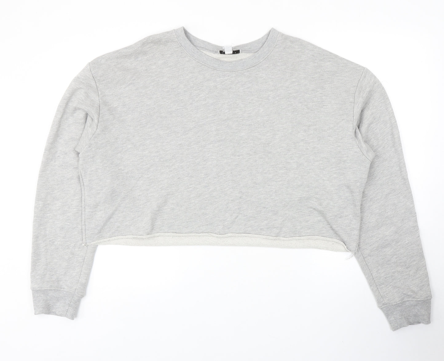 Topshop Womens Grey Polyester Pullover Sweatshirt Size 16 Pullover