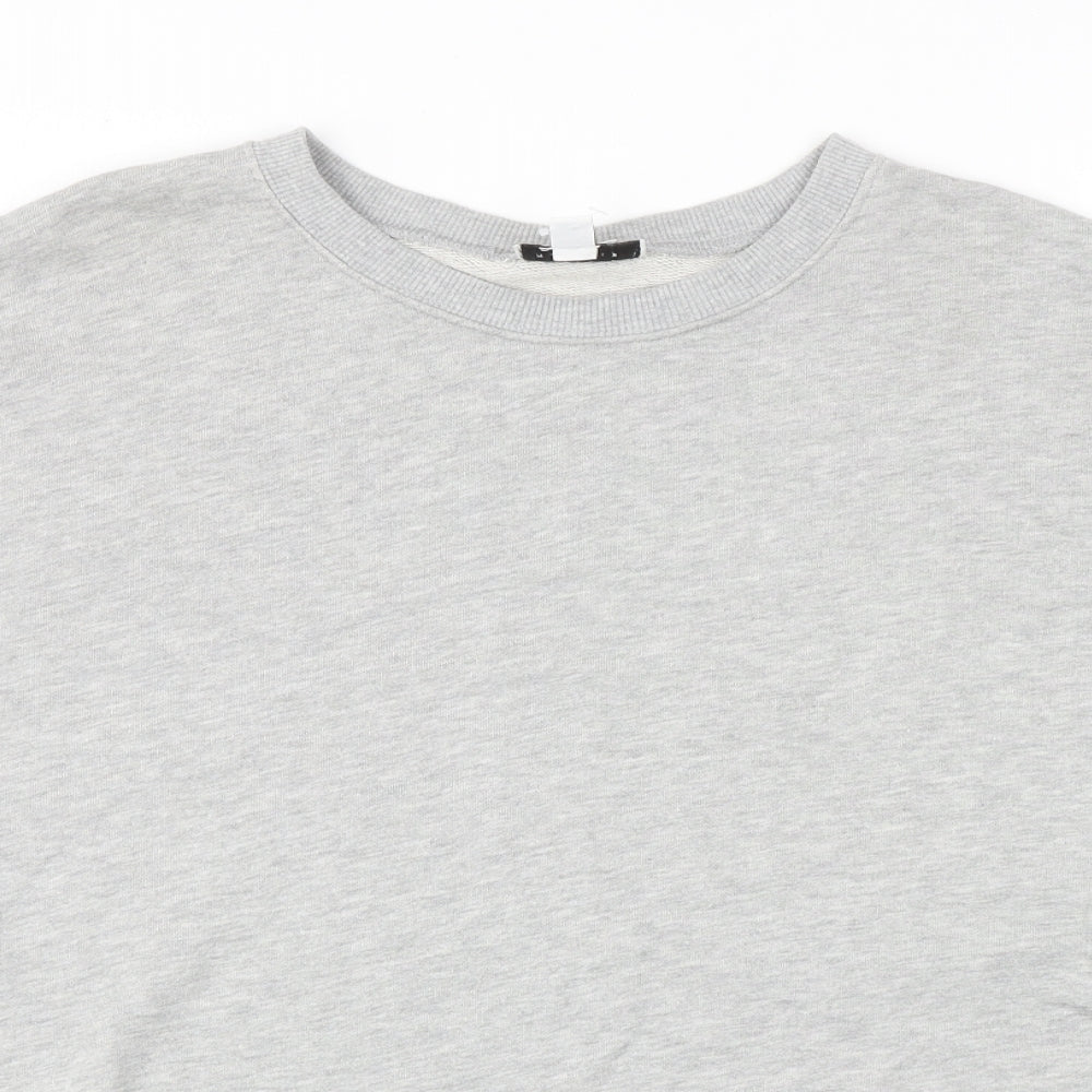 Topshop Womens Grey Polyester Pullover Sweatshirt Size 16 Pullover