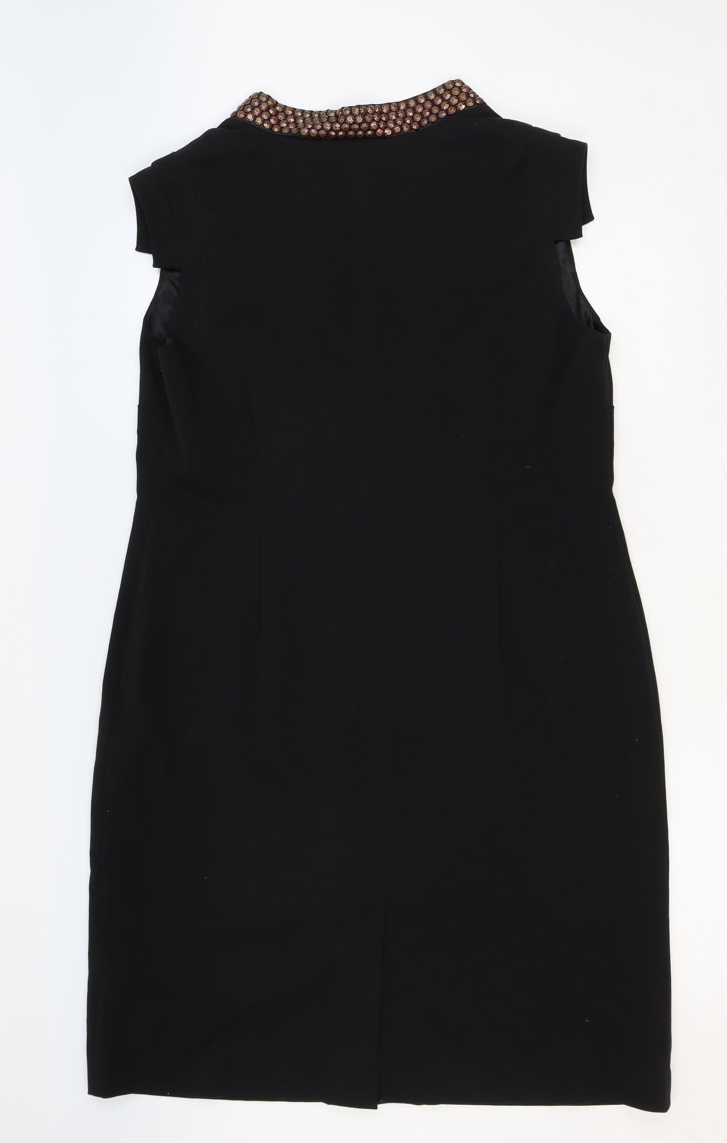 Trinny & Susannah Womens Black Polyester Trapeze & Swing Size 18 Square Neck Zip