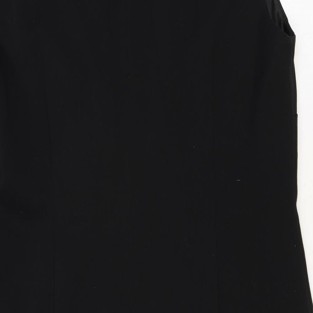 Trinny & Susannah Womens Black Polyester Trapeze & Swing Size 18 Square Neck Zip